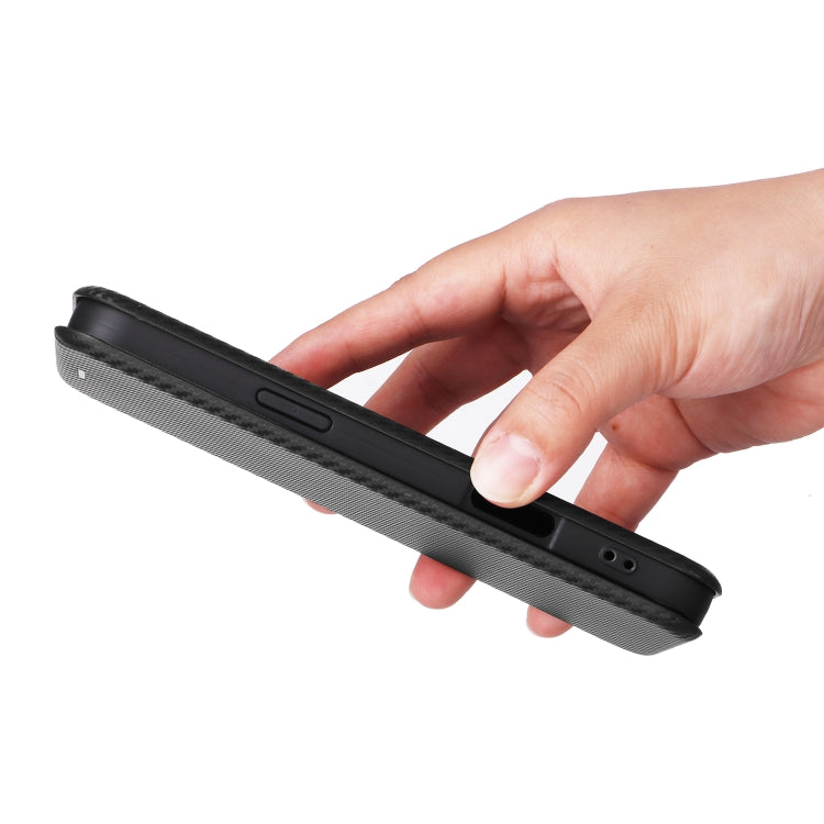 For iPhone 16 Pro Max Carbon Fiber Texture Flip Leather Phone Case(Black) by buy2fix