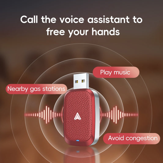 For Android Car Carplay Box Wired to Wireless Auto Adapter(Red) by buy2fix