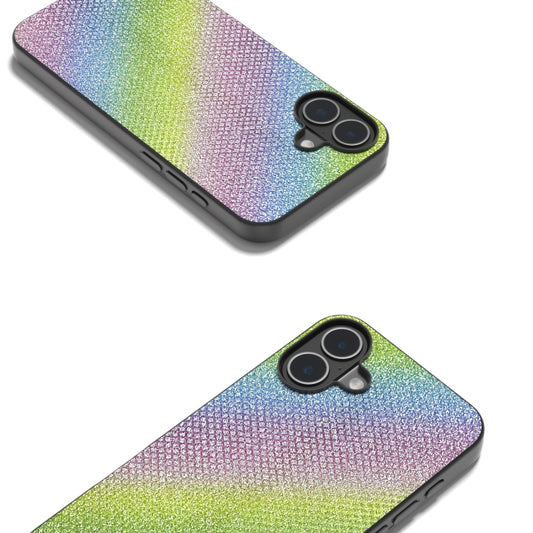 For iPhone 16 Plus Diamond Black Frame Phone Case(Rainbow Diamond) by buy2fix
