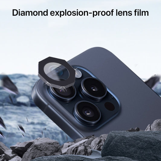 For iPhone 16 Pro / 16 Pro Max HD Lens Protective Film without Diamond(Light Blue) by buy2fix