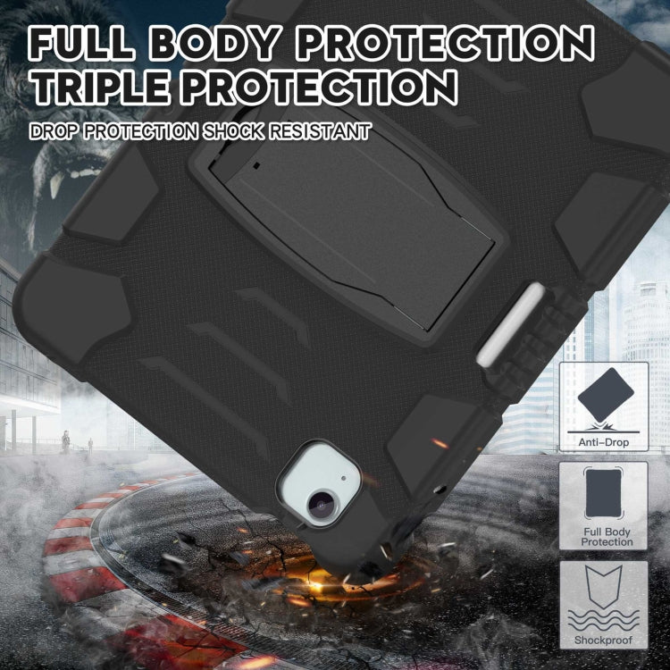 For iPad Air 11 2025 / 2024 3-Layer Silicone Hybrid PC Tablet Case(Black) - iPad Air 11 2025 / 2024 Cases by buy2fix | Online Shopping UK | buy2fix