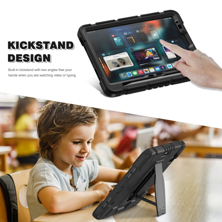 For iPad Air 11 2025 / 2024 3-Layer Silicone Hybrid PC Tablet Case(Black) - iPad Air 11 2025 / 2024 Cases by buy2fix | Online Shopping UK | buy2fix