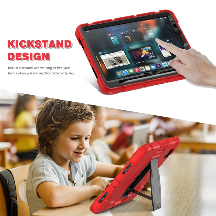 For iPad Air 11 2025 / 2024 3-Layer Silicone Hybrid PC Tablet Case(Red Black) - iPad Air 11 2025 / 2024 Cases by buy2fix | Online Shopping UK | buy2fix