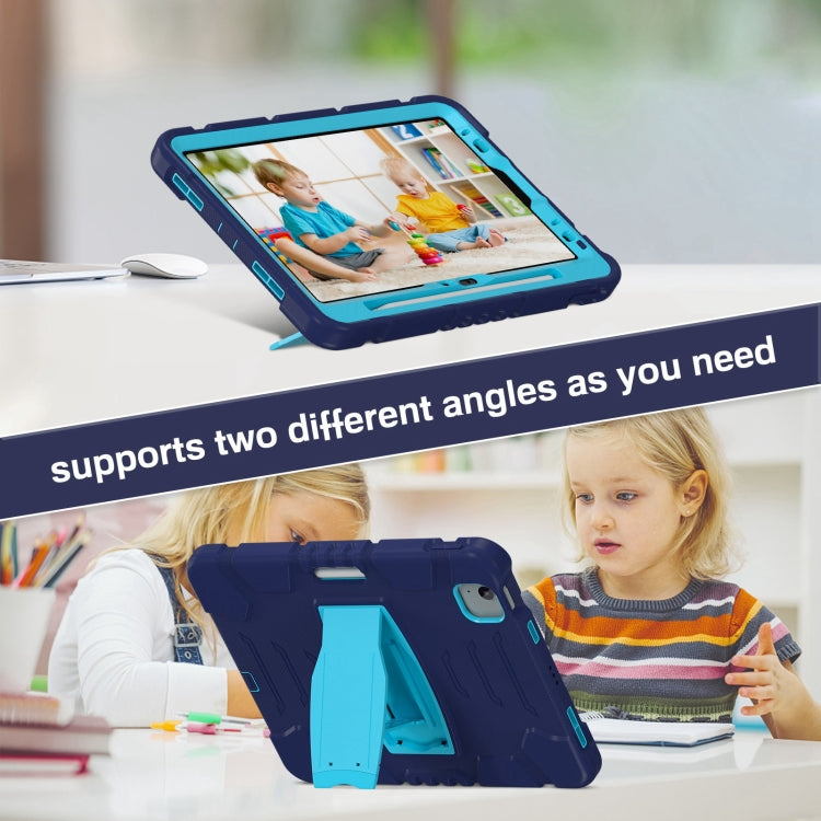 For iPad Air 11 2025 / 2024 3-Layer Silicone Hybrid PC Tablet Case(Navy Blue Blue) - iPad Air 11 2025 / 2024 Cases by buy2fix | Online Shopping UK | buy2fix