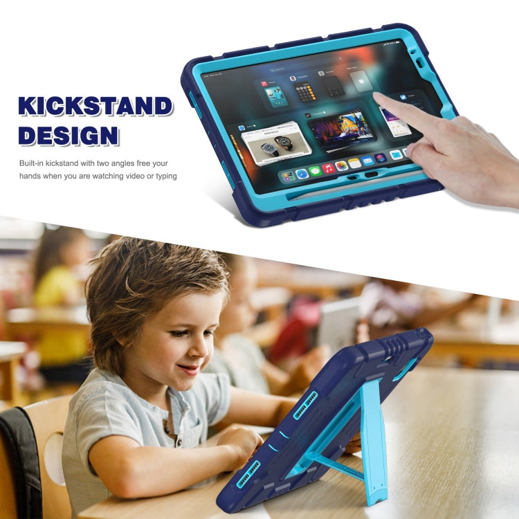 For iPad Air 11 2025 / 2024 3-Layer Silicone Hybrid PC Tablet Case(Navy Blue Blue) - iPad Air 11 2025 / 2024 Cases by buy2fix | Online Shopping UK | buy2fix