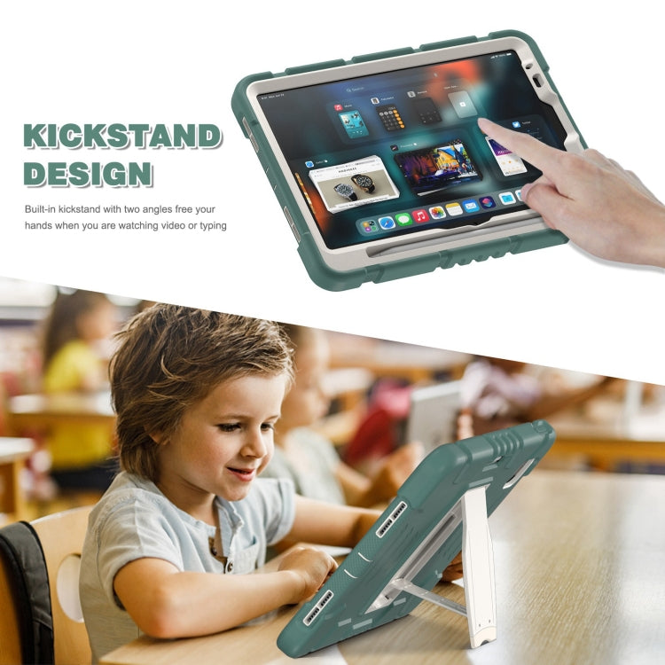 For iPad Air 11 2025 / 2024 3-Layer Silicone Hybrid PC Tablet Case(Emerald Green) - iPad Air 11 2025 / 2024 Cases by buy2fix | Online Shopping UK | buy2fix
