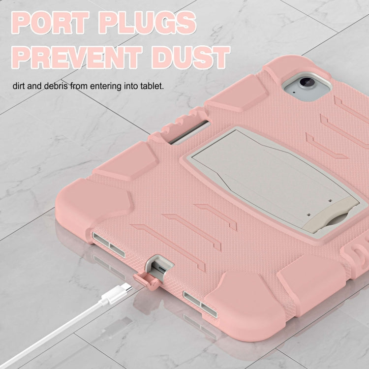 For iPad Air 11 2025 / 2024 3-Layer Silicone Hybrid PC Tablet Case(Cherry Blossoms Pink) - iPad Air 11 2025 / 2024 Cases by buy2fix | Online Shopping UK | buy2fix