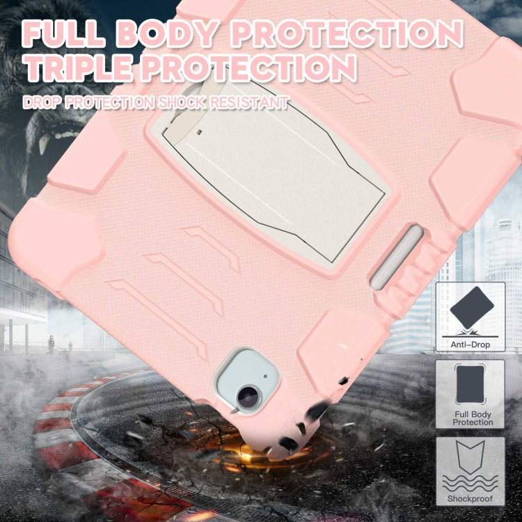 For iPad Air 11 2025 / 2024 3-Layer Silicone Hybrid PC Tablet Case(Cherry Blossoms Pink) - iPad Air 11 2025 / 2024 Cases by buy2fix | Online Shopping UK | buy2fix