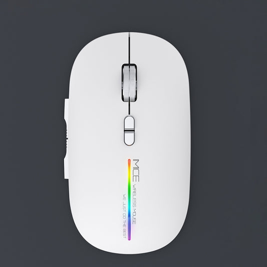 iMICE G901 Bluetooth Dual Mode 7-Button Silent Wireless Gaming Mouse(White) by iMICE