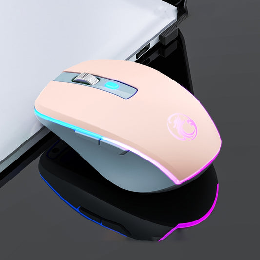 iMICE G903 Bluetooth Dual Mode 6-key Silent Wireless Gaming Mouse(Pink) by iMICE