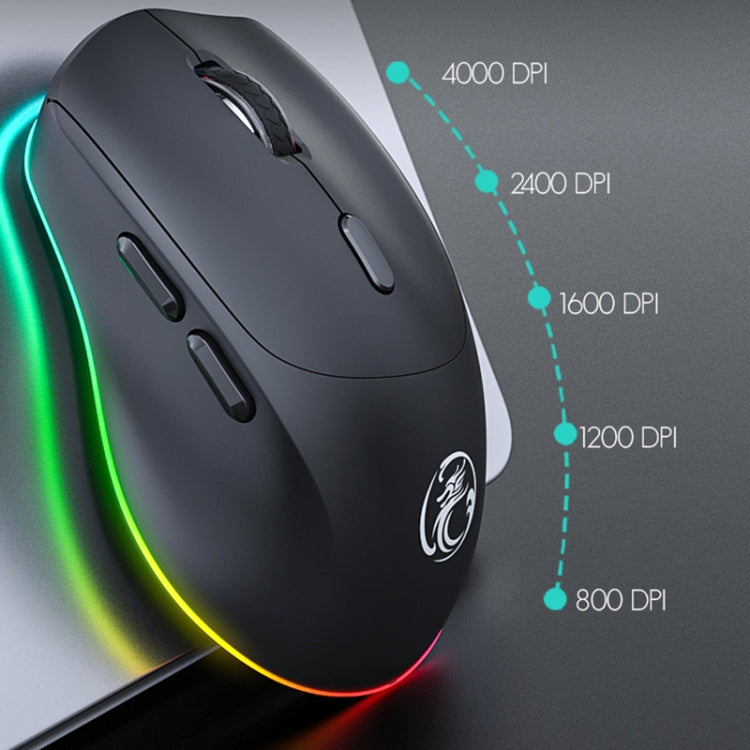 iMICE G905 Bluetooth Dual Mode 6-Key Silent Wireless Gaming Mouse(Black) by iMICE