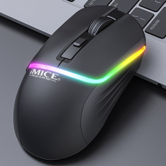 iMICE G902 Bluetooth Dual Mode 6-Key Silent Wireless Gaming Mouse(Black) by iMICE