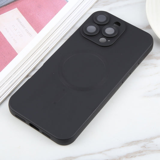 For iPhone 16 Pro Liquid TPU Silicone Solid Color MagSafe Phone Case(Black) by buy2fix