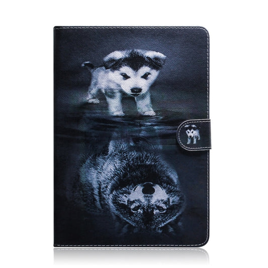 For Samsung Galaxy Tab S7 T870 (2020) 3D Colored Drawing Horizontal Flip Leather Case with Holder & Card Slot & Wallet(Wolf And Dog) by buy2fix
