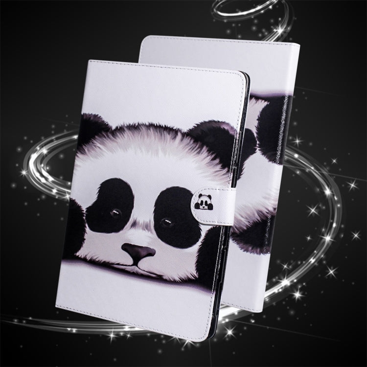 For Samsung Galaxy Tab S7 T870 (2020) 3D Colored Drawing Horizontal Flip Leather Case with Holder & Card Slot & Wallet(Panda) by buy2fix
