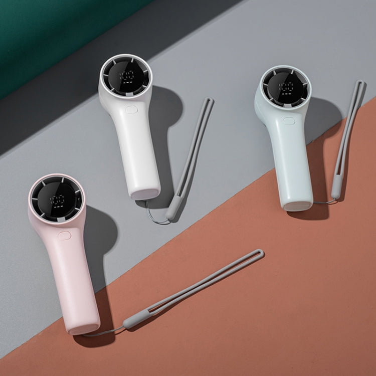 N606 Pro HD Digital Display Mini Handheld Fan(White) by buy2fix