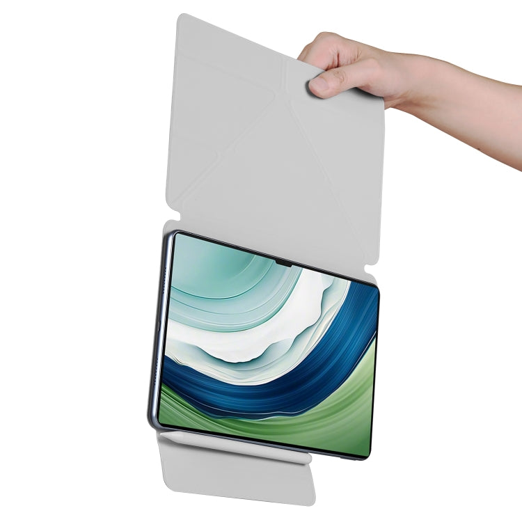 For Huawei MatePad Pro 13.2 2023 Fixed Buckle Magnetic Deformation Leather Tablet Case(Grey) - Huawei by buy2fix | Online Shopping UK | buy2fix