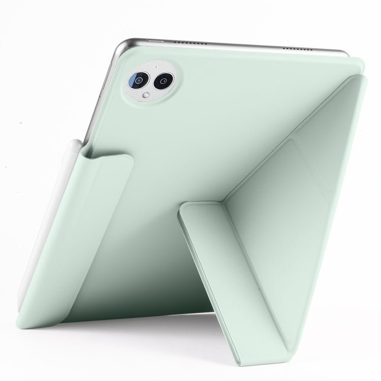 For Huawei MatePad Pro 13.2 2023 Fixed Buckle Magnetic Deformation Leather Tablet Case(Baby Green) - Huawei by buy2fix | Online Shopping UK | buy2fix