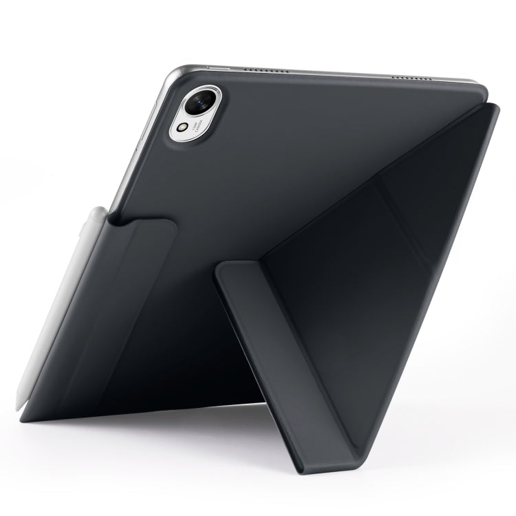 For Huawei MatePad Air 12 2024 Fixed Buckle Magnetic Deformation Leather Tablet Case(Black) - Huawei by buy2fix | Online Shopping UK | buy2fix