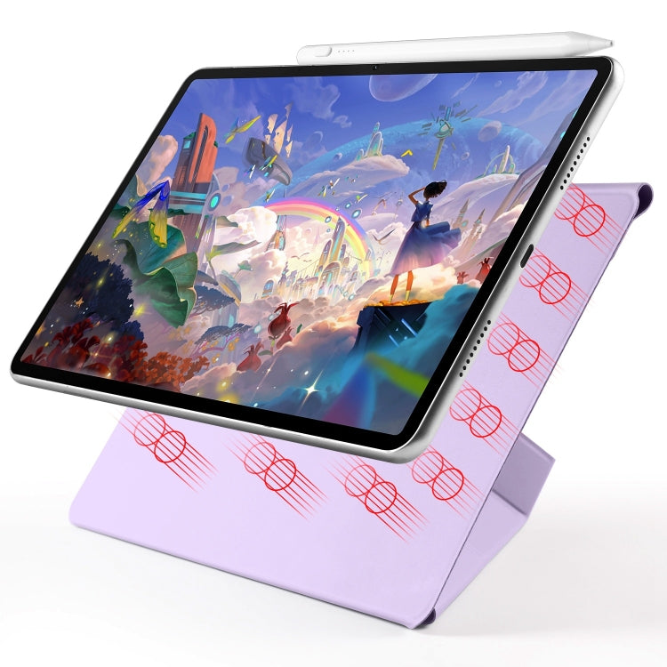 For Huawei MatePad Air 12 2024 Fixed Buckle Magnetic Deformation Leather Tablet Case(Purple) - Huawei by buy2fix | Online Shopping UK | buy2fix