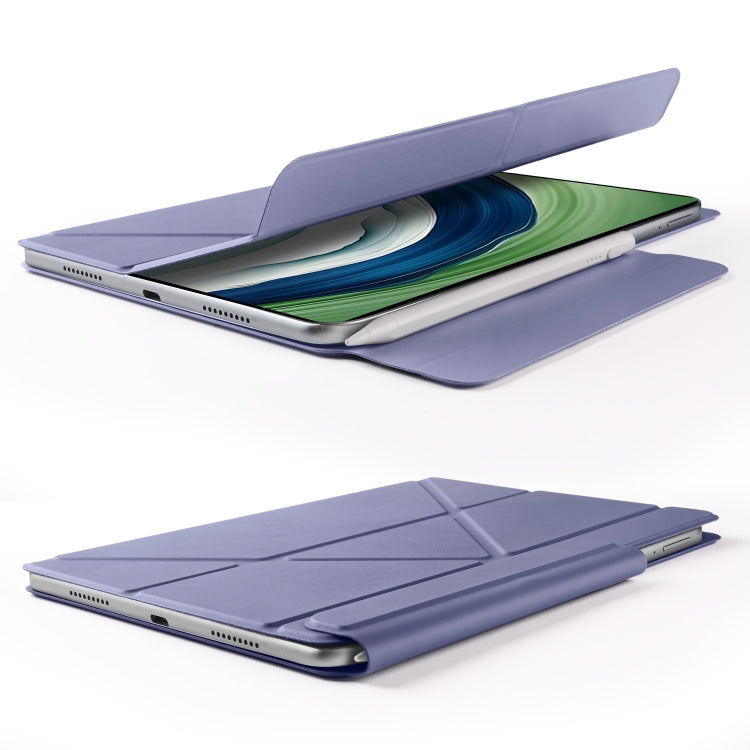 For Huawei MatePad Pro 12.2 2024 Fixed Buckle Magnetic Deformation Leather Tablet Case(Lavender Purple) - Huawei by buy2fix | Online Shopping UK | buy2fix