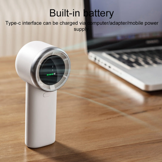 N603 HD Digital Display Handheld Turbine Fan(White) by buy2fix