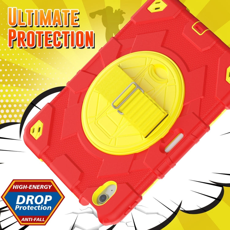 For iPad Air 11 2025 / 2024 Spider Hand Grip Turntable Stand Tablet Case(Yellow Red) - iPad Air 11 2025 / 2024 Cases by buy2fix | Online Shopping UK | buy2fix