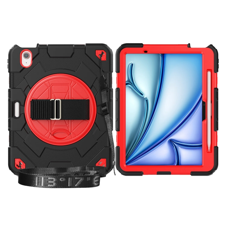 For iPad Air 11 2025 / 2024 Spider Hand Grip Turntable Stand Tablet Case(Black Red) - iPad Air 11 2025 / 2024 Cases by buy2fix | Online Shopping UK | buy2fix