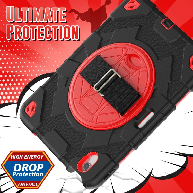 For iPad Air 11 2025 / 2024 Spider Hand Grip Turntable Stand Tablet Case(Black Red) - iPad Air 11 2025 / 2024 Cases by buy2fix | Online Shopping UK | buy2fix