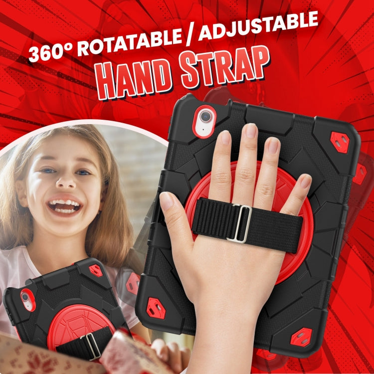 For iPad Air 11 2025 / 2024 Spider Hand Grip Turntable Stand Tablet Case(Black Red) - iPad Air 11 2025 / 2024 Cases by buy2fix | Online Shopping UK | buy2fix