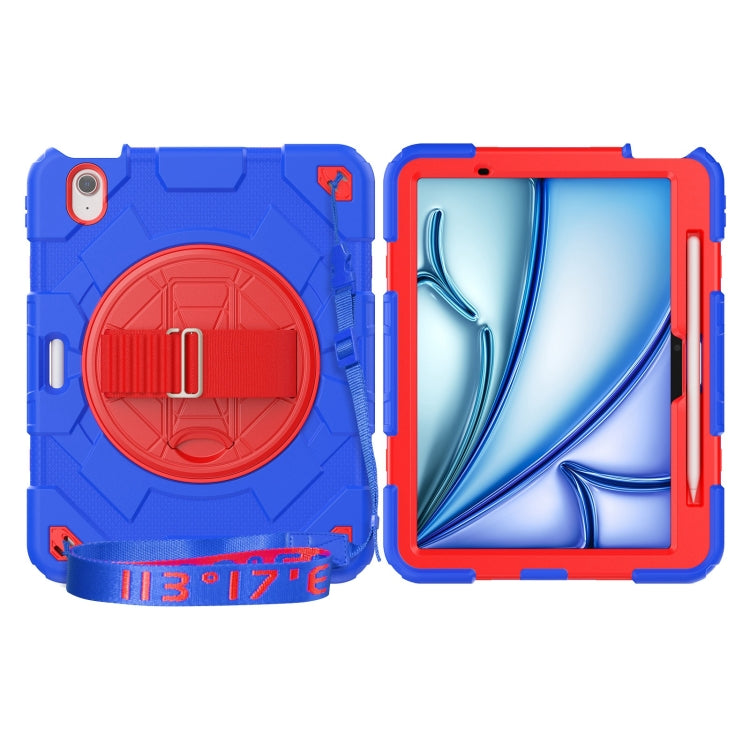 For iPad Air 11 2025 / 2024 Spider Hand Grip Turntable Stand Tablet Case(Red Blue) - iPad Air 11 2025 / 2024 Cases by buy2fix | Online Shopping UK | buy2fix