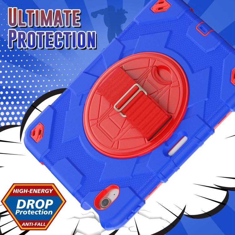 For iPad Air 11 2025 / 2024 Spider Hand Grip Turntable Stand Tablet Case(Red Blue) - iPad Air 11 2025 / 2024 Cases by buy2fix | Online Shopping UK | buy2fix