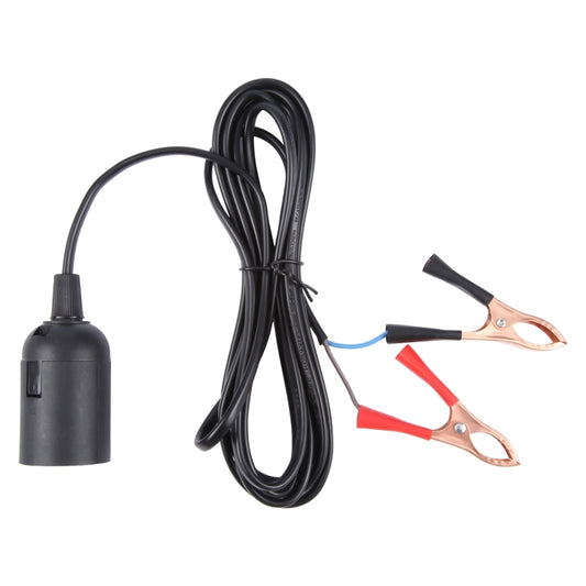 E27 Car Battery Charging Crocodile Clip to Headlight Connection Cable, Cable Length:1.3m by buy2fix