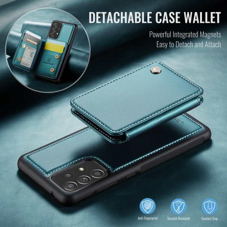 For Samsung Galaxy A53 5G JEEHOOD J05 Business Magnetic Style RFID Leather Phone Case(Blue Green) - Galaxy Phone Cases by JEEHOOD | Online Shopping UK | buy2fix