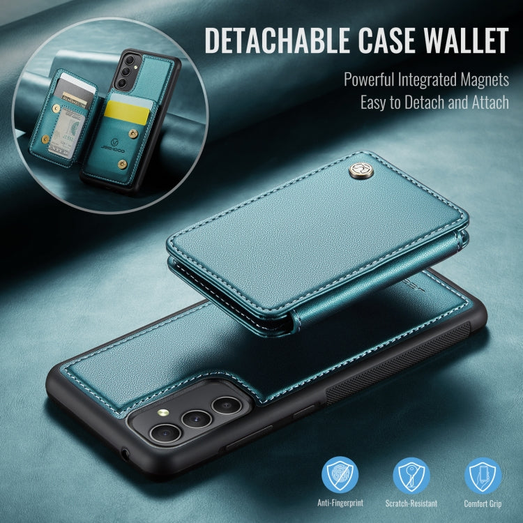 For Samsung Galaxy A54 5G JEEHOOD J05 Business Magnetic Style RFID Leather Phone Case(Blue Green) - Galaxy Phone Cases by JEEHOOD | Online Shopping UK | buy2fix