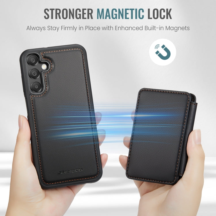 For Samsung Galaxy A55 5G JEEHOOD J05 Business Magnetic Style RFID Leather Phone Case(Black) - Galaxy Phone Cases by JEEHOOD | Online Shopping UK | buy2fix