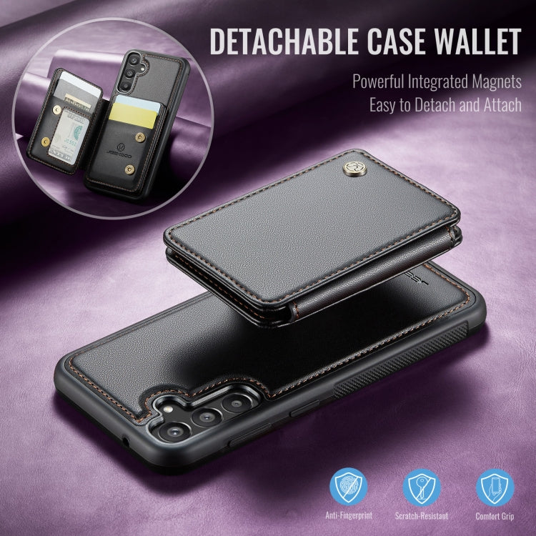 For Samsung Galaxy A55 5G JEEHOOD J05 Business Magnetic Style RFID Leather Phone Case(Black) - Galaxy Phone Cases by JEEHOOD | Online Shopping UK | buy2fix