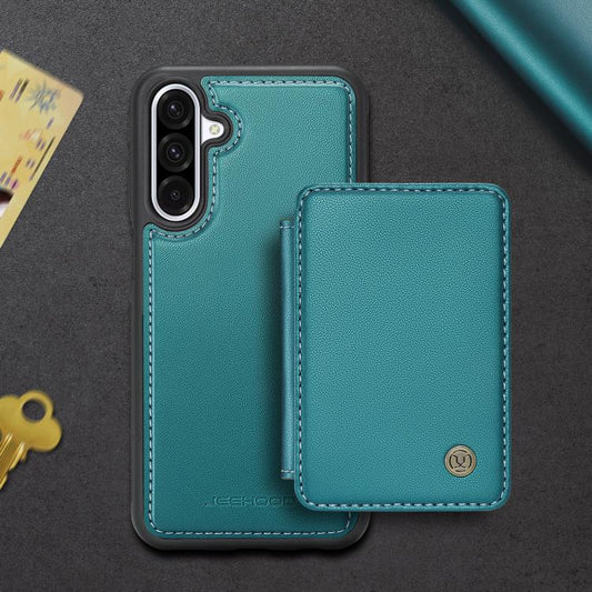 For Samsung Galaxy A26 5G JEEHOOD J05 Business Magnetic Style RFID Leather Phone Case(Blue Green) - Galaxy Phone Cases by JEEHOOD | Online Shopping UK | buy2fix