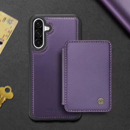 For Samsung Galaxy A36 JEEHOOD J05 Business Magnetic Style RFID Leather Phone Case(Purple) - Galaxy Phone Cases by JEEHOOD | Online Shopping UK | buy2fix