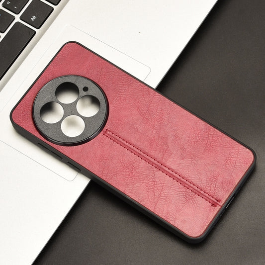 For OnePlus 13 Cow Pattern Sewing Card Bag Phone Case(Red) by buy2fix