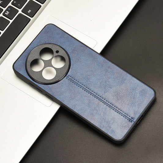 For OnePlus 13 Cow Pattern Sewing Card Bag Phone Case(Blue) by buy2fix