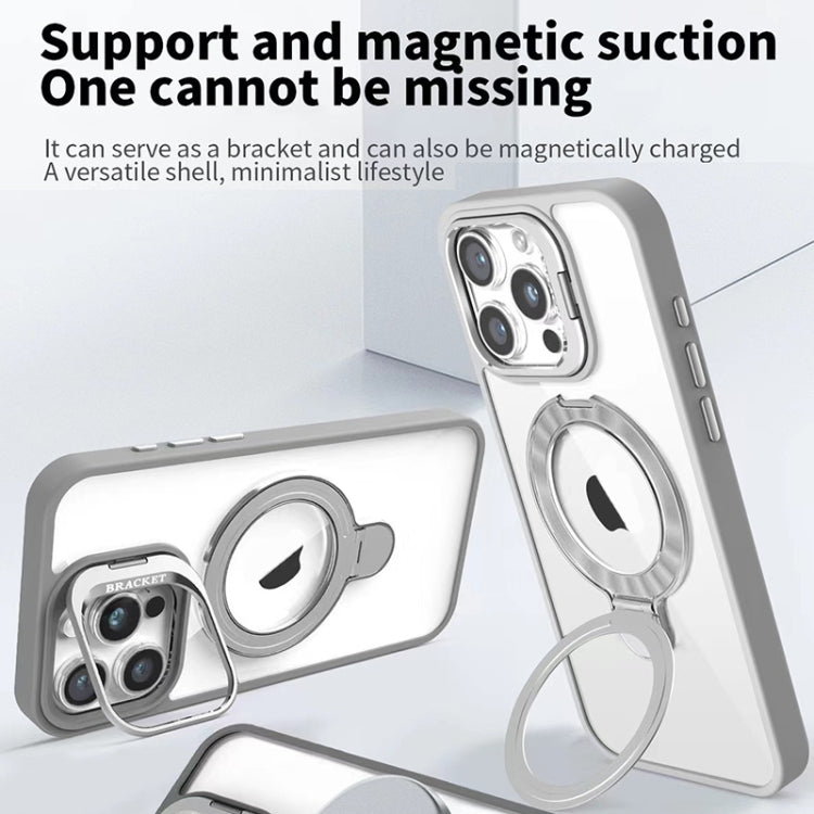 For iPhone 14 Pro Lens Protection & Ring Bracket MagSafe Phone Case(Sierra Blue) - iPhone 14 Pro Cases by buy2fix | Online Shopping UK | buy2fix