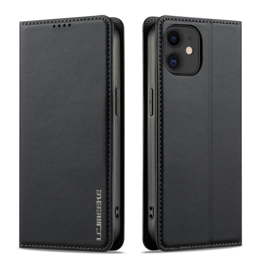 For iPhone 11 LC.IMEEKE L1 Series Frosted Fine Texture PU Phone Case(Black) - iPhone 11 Cases by LC.IMEEKE | Online Shopping UK | buy2fix
