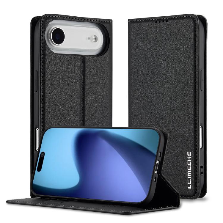 For iPhone 17 Air LC.IMEEKE L1 Series Frosted Fine Texture PU Phone Case(Black) - iPhone 17 Air Cases by LC.IMEEKE | Online Shopping UK | buy2fix