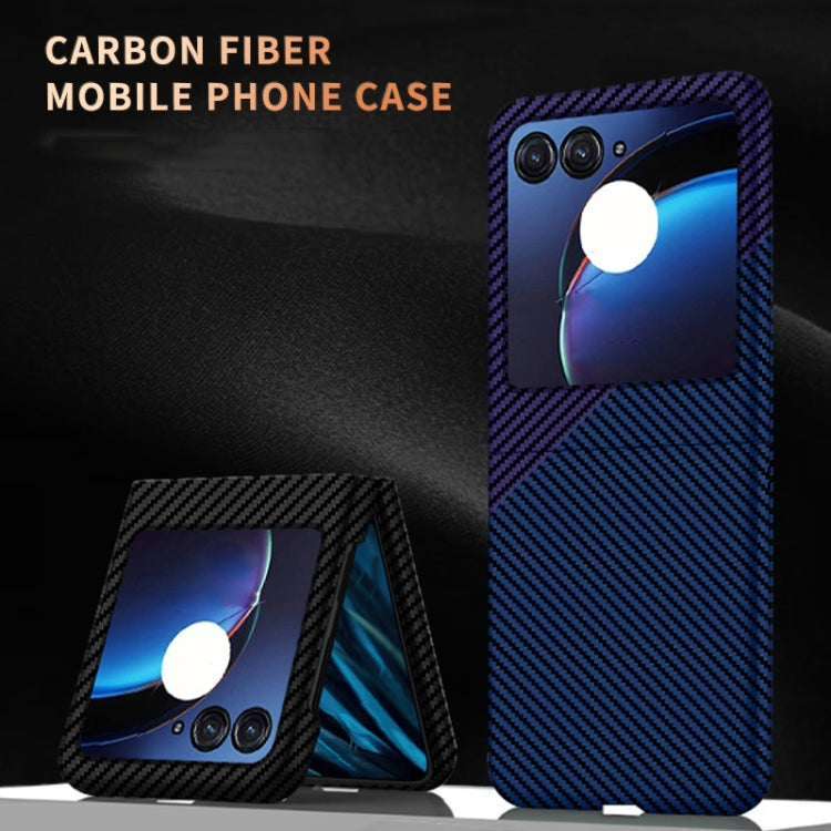 For Motorola Razr 50 Ultra Carbon Fiber Texture Shockproof Phone Case(Black Red) - Motorola Cases by buy2fix | Online Shopping UK | buy2fix