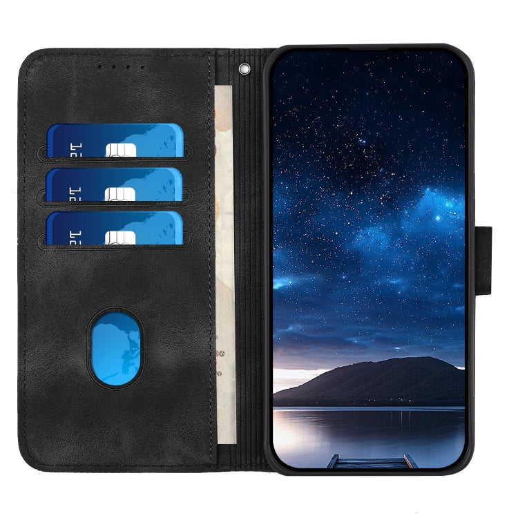 For Motorola Moto G Power 5G 2024 Grid Butterfly Embossed Pattern Leather Phone Case with Lanyard(Black) - Motorola Cases by buy2fix | Online Shopping UK | buy2fix