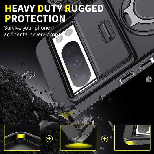 For Google Pixel 10 / 10 Pro Sliding Camshield Ring Holder Phone Case(Blue) - Google Cases by buy2fix | Online Shopping UK | buy2fix