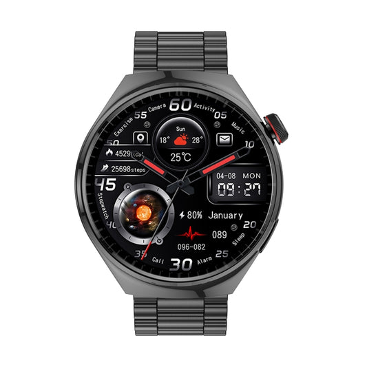 LF38 1.6 inch IPS Screen Steel Strap Smart Watch Supports Blood Oxygen Monitoring(Black) by buy2fix