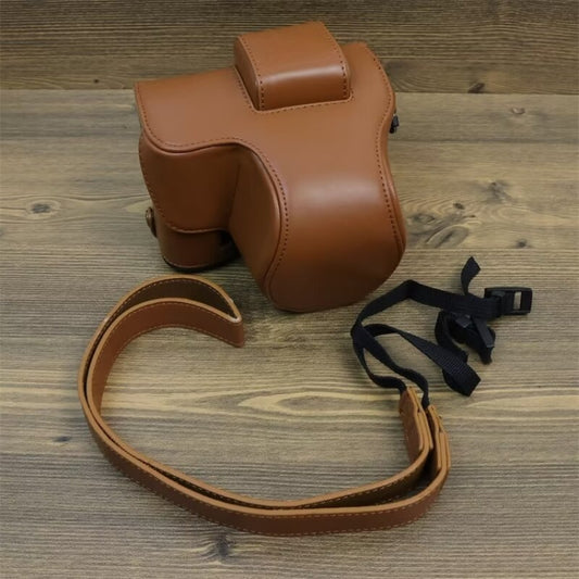 For FUJIFILM X-S20 Full Body Leather Camera Case Bag with Strap(Brown) - Leather Bag by buy2fix | Online Shopping UK | buy2fix