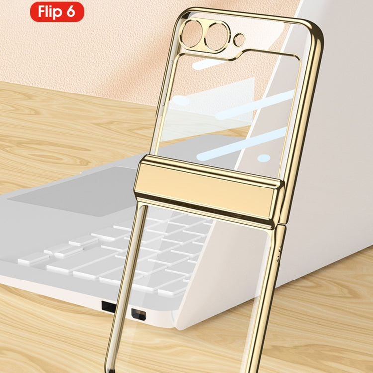 For Samsung Galaxy Z Flip6 / Flip7 FE GKK Integrated Magnetic Fold Hinge Shockproof Phone Case(Gold) - Galaxy Z Flip6 5G Cases by GKK | Online Shopping UK | buy2fix